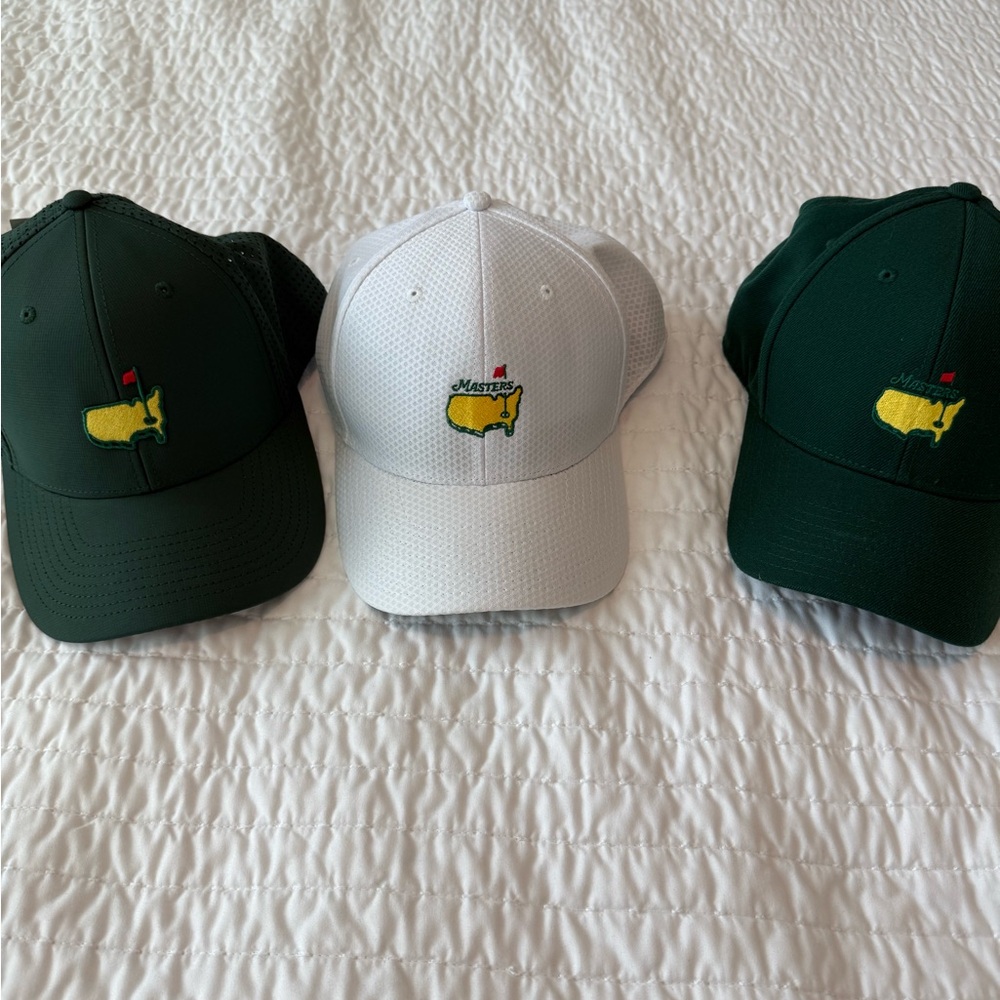 White and NWT Green Golf Caps Masters